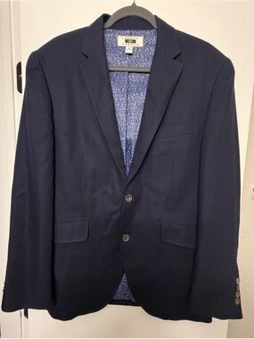 Joseph Navy Blazer with Printed Blue Lining